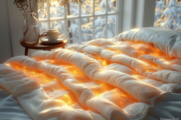 Fototapete - elements like a soft glow from  the digital