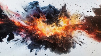 Poster - Explosive fiery cosmic event unveiled in the universe a visual journey through celestial dynamics and cosmic phenomena