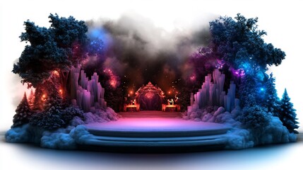 Poster - Enchanted Winter Stage: A Fantasy Landscape