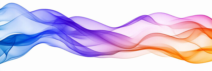 Poster - Colorful flowing waves of smoke create a vibrant pattern