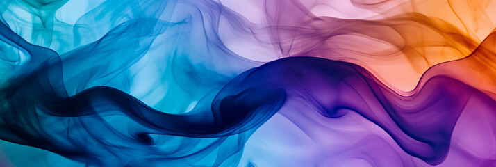 Poster - Colorful abstract patterns flowing in smooth waves