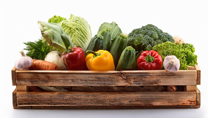 Wall Mural - Verduras en fondo blanco