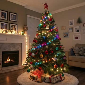 christmas and new-year background with ornament
