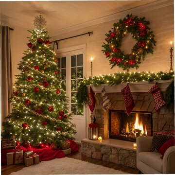 christmas and new-year background with ornament