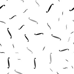 Poster - Seamless vector pattern with integral symbols, creating a creative monochrome background with rotated elements. Illustration on transparent background