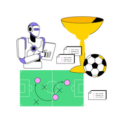 Poster - AI-Enhanced Game Strategy abstract concept vector illustration.