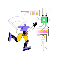 Poster - AI-Powered Game Simulations abstract concept vector illustration.