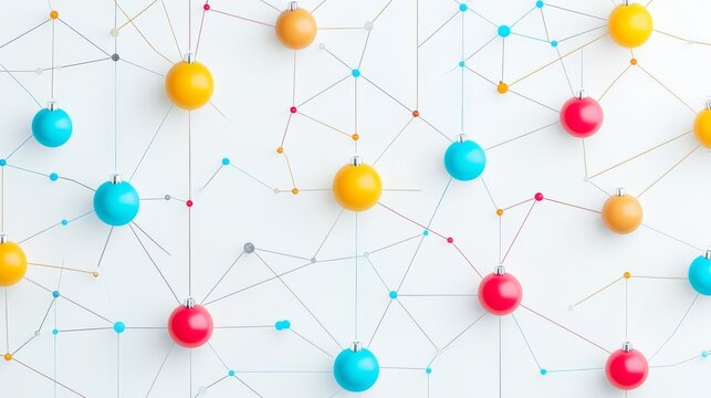 Colorful abstract network connections design.