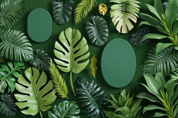Tropical Flora Shapes - 3D Design of Lush Greenery and Botanic Elements