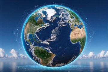 Poster - Three Dimensional Global Network Visualization of Earth and International Connections