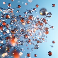Poster - Exploring quantum water structures detailed molecular interactions in a controlled laboratory environment for advanced scientific understanding