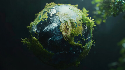 Poster - The vegetation of north and south america represents nature reclaiming the earth and raising environmental consciousness