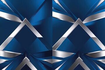 Wall Mural - Seamless Modern Wall Design Featuring Cobalt Blue and Silver Accents for a Dynamic Look