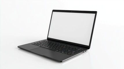Poster - Modern Black Laptop Computer With Blank Screen