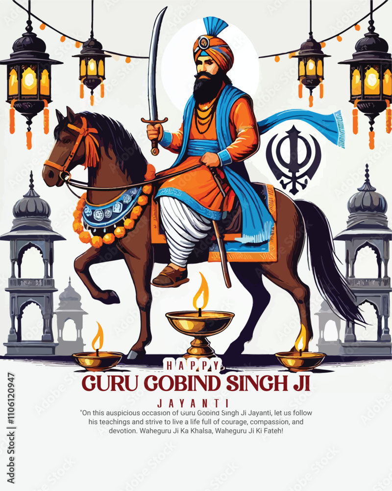Happy Guru Gobind Singh Jayanti Festival Celebration Social media post ...