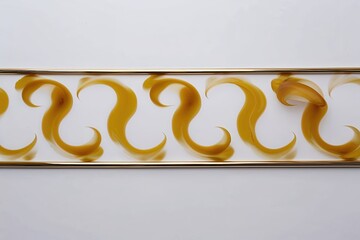 Wall Mural - vibrant gold smoke swirl frame on clean white background