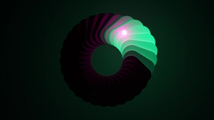 Poster - Futuristic abstract 3d shapes feature changing neon lights, creating a visually striking effect ideal for projects requiring a modern and technological aesthetic