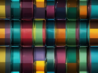 Poster - Glass toy-inspired square abstract design for web and graphic use.