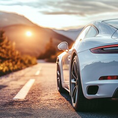 Poster - Refueling and pouring oil quality into the engine motor car Transmission and Maintenance Gear .Energy fuel concept.
