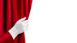 © PJang - white gloved hand holding red curtain for a reveal