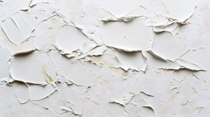 Poster - Elegant modern touch: beautiful impasto oil painting texture background in white with delicate brush strokes