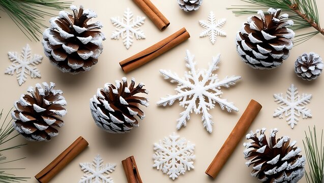 Christmas and happy new year sale baner, snowflakes and gift boxes, bright colors, 3D illustration.