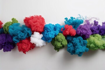 Wall Mural - vibrant colorful smoke burst frame on white background
