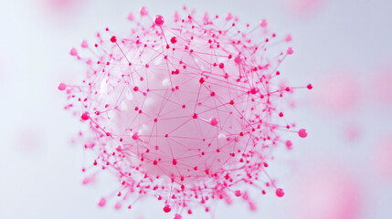 Aufkleber - Interconnected nodes forming a complex network sphere, representing global connectivity and data exchange in the digital era