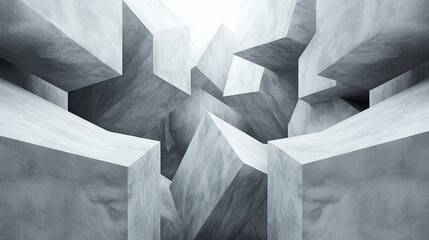 Poster - Abstract geometric shapes digital art modern design minimalist aesthetic artistic perspective conceptual visualization