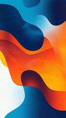 Fototapete - Dynamic abstract artwork digital creation colorful wave patterns vibrant environment artistic viewpoint modern design concept