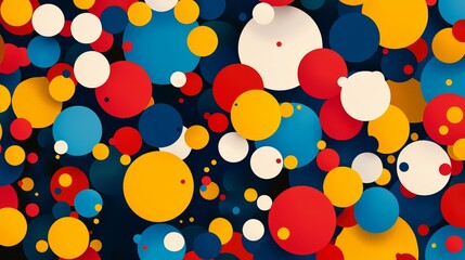 Poster - Colorful abstract art displaying dynamic circles digital canvas graphic design creative environment vibrant composition modern aesthetics