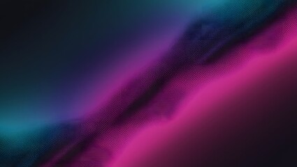 Poster - Grainy gradient background, dark blue purple magenta pink black abstract noise texture banner