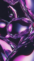 Poster - Abstract fluid motion digital art vibrant colors modern design close-up visual exploration