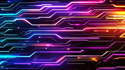Fototapete - Dynamic digital lines abstract visualization graphic design futuristic environment tech concept