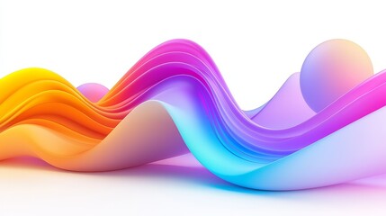 Poster - Fluid color waves abstract digital artwork modern technology vibrant environment artistic perspective visual harmony