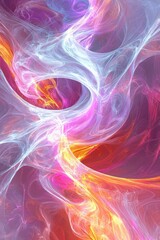 Poster - Abstract swirling colors digital art vibrant background contemporary style artistic expression visual harmony
