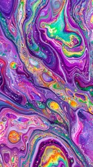 Poster - Vibrant abstract art digital creation colorful swirls contemporary style artistic perspective visual exploration