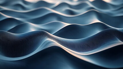 Fototapete - Waves of innovation abstract patterns digital art technology virtual environment close-up view modern design concepts