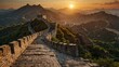 © claudunia - Great Wall of China at sunset.