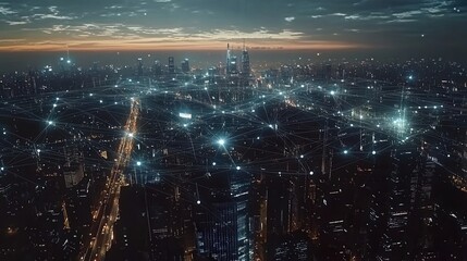 Poster - 5G wireless network, high-speed internet, cloud computing, or connect diagram technology, data storage, service, synchronization, online functionality, financial transactions, global connectivity
