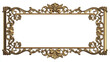 © Pavithiran - Rectangle vintage gold frame for web presentation, horizontal border in oriental style ,png with transparent background.
