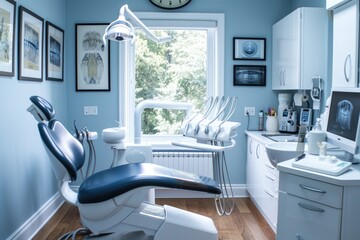 Poster - Modern Dental Office with Examination Chair and Equipment