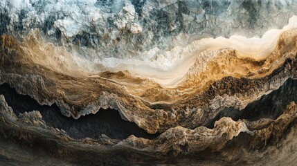 Poster - Abstract Mountain Range Texture in Earthy Tones