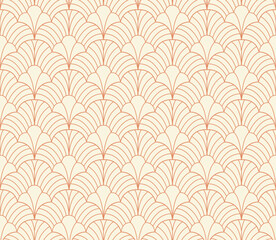 Wall Mural - abstract retro floral seamless pattern. vector vintage flower art deco texture. geometric minimalist