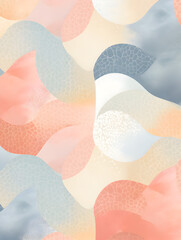 Wall Mural - Abstract and creative background with different shapes in pastel tones 