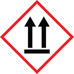 Poster - This side up warning icon isolated on white background . This side up label symbol . Package symbol . Vector illustration