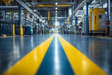 Fototapete - Modern manufacturing floor showcasing efficiency and innovation in production
