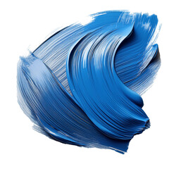 Canvas Print - blue stroke of paint brush on white background
