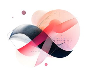 Poster - An abstract composition featuring flowing shapes and vibrant colors, perfect for creative projects or as a modern background