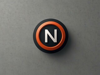 Poster - Initials N logo design.